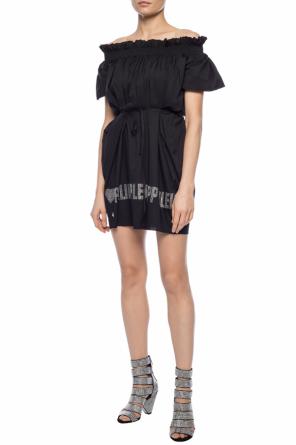 Patterned dress with gathers, zdjęcie 2 Patterned dress with gathers od Philipp Plein